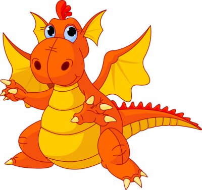 Sticker Cartoon Baby-Drachen