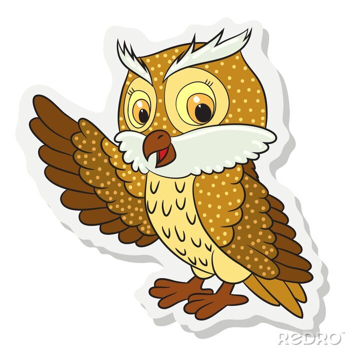 Sticker cartoon cute owl sticker