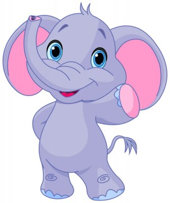 Sticker Cartoon-Elefant für Kinder