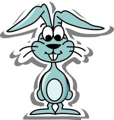 Sticker Cartoon-Kaninchen
