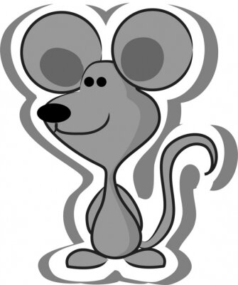 Sticker Cartoon-Maus