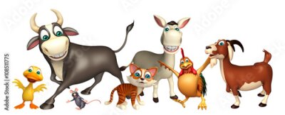 Sticker Cartoon-Nutztiere