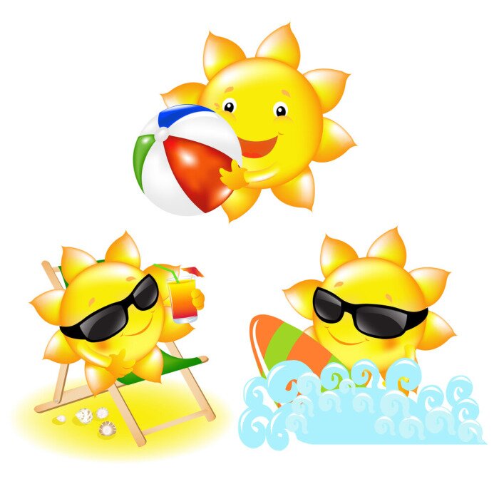 Sticker Cartoon Sun