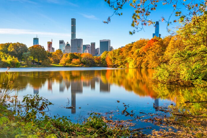 Sticker Central Park im Herbst