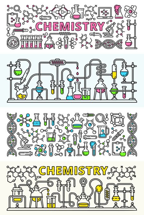 Sticker Chemie-Laborsatz