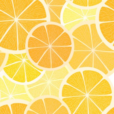 Sticker Citrus nahtlose Hintergrund