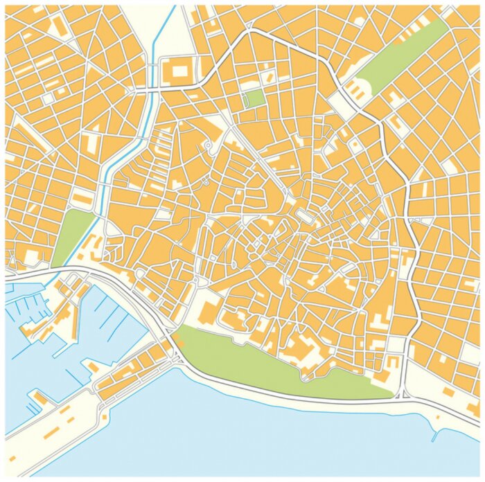 Sticker Cityplan Palma de Mallorca (Mallorca)