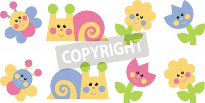 Sticker Clip Art. Etiketten: Schlafzimmer. Farbaufkleber