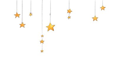 Sticker Collection of stars style sketch cartoon watercolor.