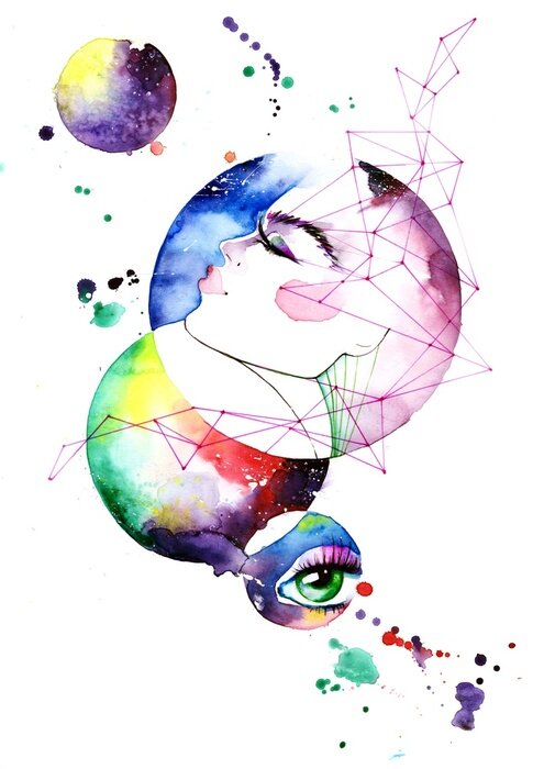 Sticker Colorful graphic fantasy