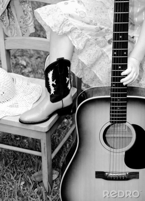 Sticker Country-Musik & Gitarre