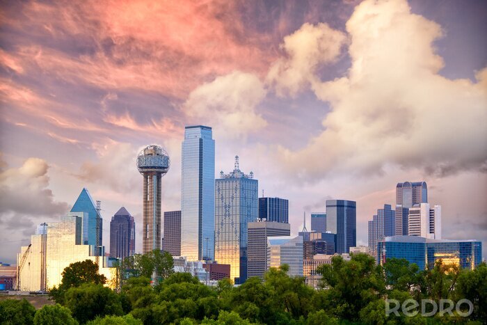 Sticker Dallas als Skyline