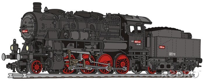 Sticker Dampflokomotive