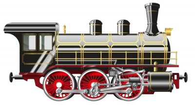 Sticker Dampflokomotive