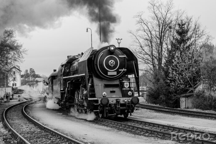 Sticker Dampfzug mit 3D Effekt