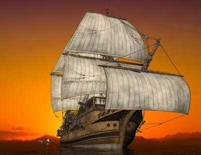 Sticker Das alte Schiff