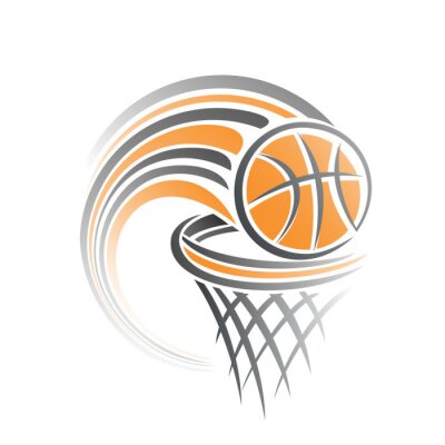 Sticker Das Bild eines Basketball-Ball