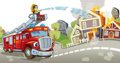 Sticker Das Feuerwehrauto