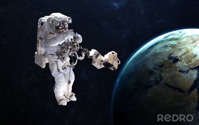 Sticker Das Thema des vom Menschen erforschten Weltraums