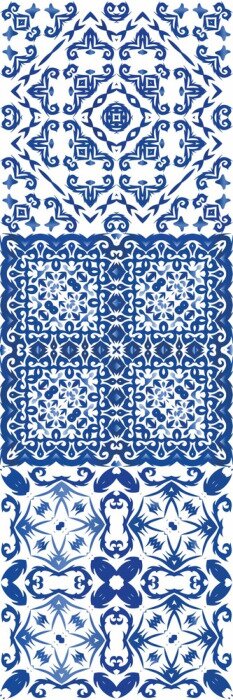 Sticker Decorative color ceramic azulejo tiles.