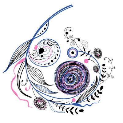 Sticker dekorativen Zweig