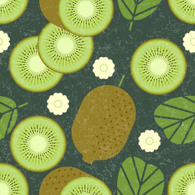 Sticker Dekoratives grünes Design, inspiriert von Kiwis
