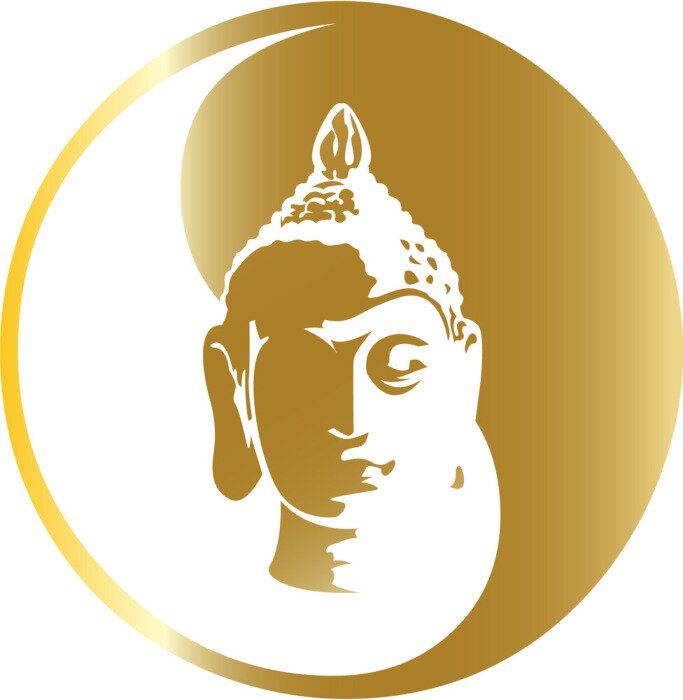 Sticker der Vektor Gold-Buddha
