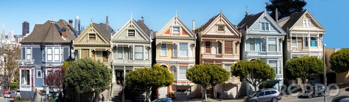 Sticker Der viktorianische Vorort von San Francisco
