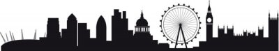 Sticker Detaillierte Silhouette der Skyline von London