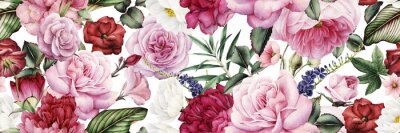 Tapete Dichter Blumengarten