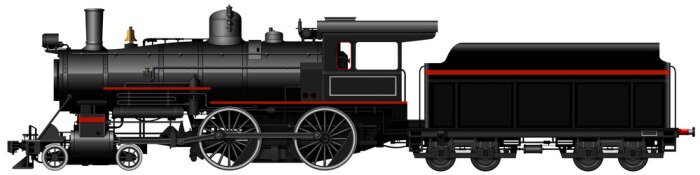 Sticker Die alte Dampflokomotive