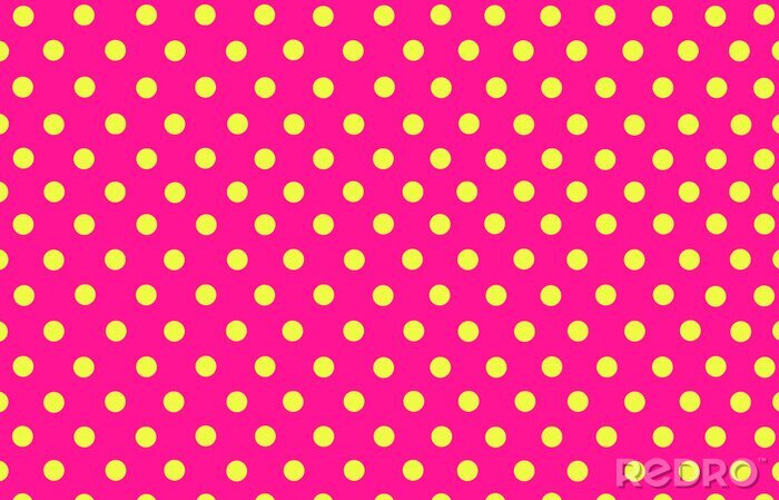 Sticker die Gelbe Punkte mit rosa Hintergrund
