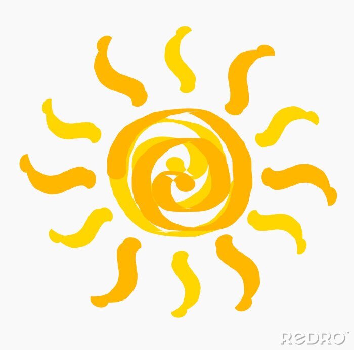 Sticker Die Sonne Illustration