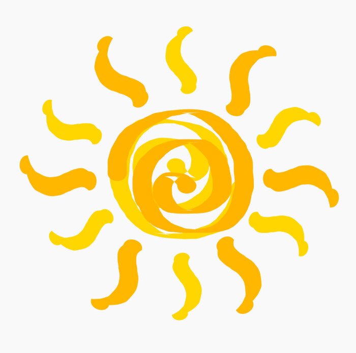 Sticker Die Sonne Illustration