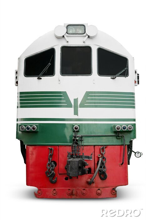 Sticker Diesellokomotive auf weiß