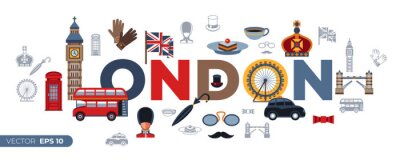 Sticker Digital vector london simple icons