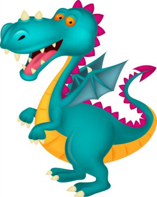 Sticker Drachekarikatur