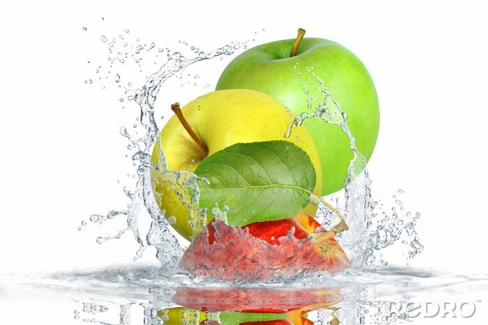 Sticker Drei Farben der Äpfel