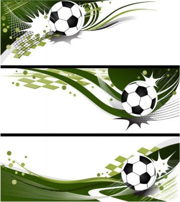 Sticker Drei Fußball- Banner