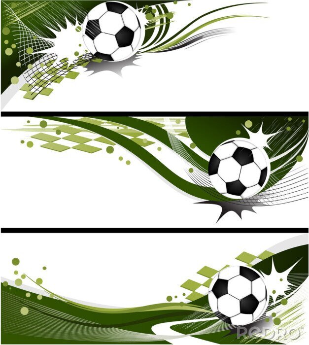 Sticker Drei Fußball- Banner