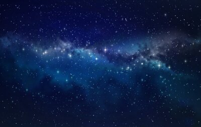 Dunkelblaue Galaxie mit Sternen