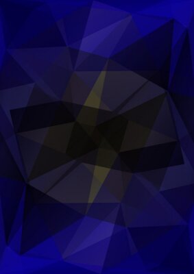 Sticker Dunkelblauen polygonalen Hintergrund
