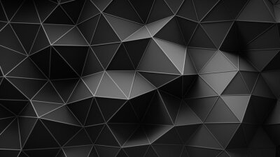 Sticker Dunkle geometrische 3d-Oberfläche mit Reliefs