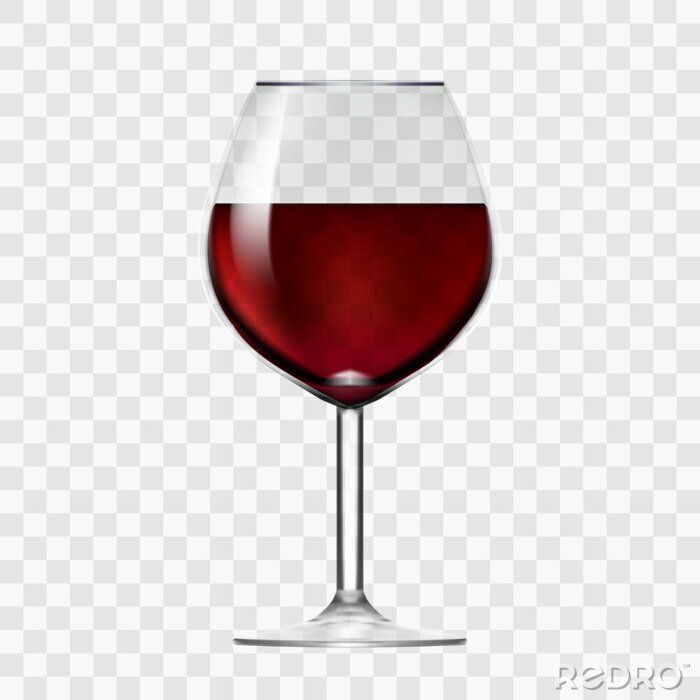 Sticker Ein Glas Rotwein Grafik