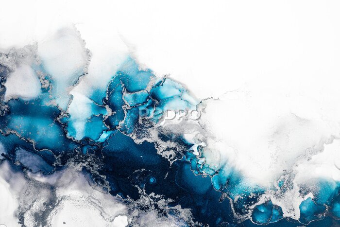 Sticker Ein silbriger Mischmasch aus Farben