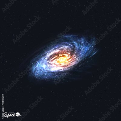 Eine wirbelnde Galaxie im schwarzen Weltraum