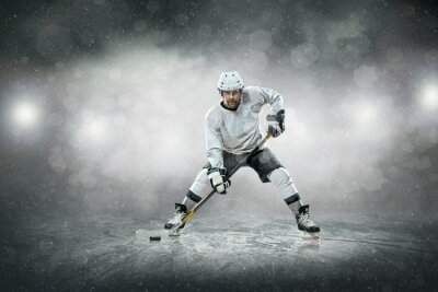Sticker Eishockeyspieler auf dem Eis, im Freien