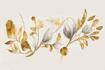 Sticker Elegantes Blumenornament