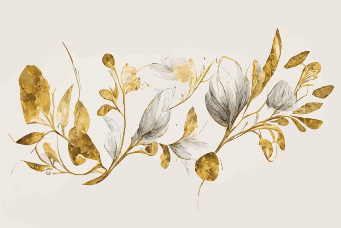 Sticker Elegantes Blumenornament