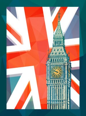 Sticker Elizabeth Tower - famous London Landmark